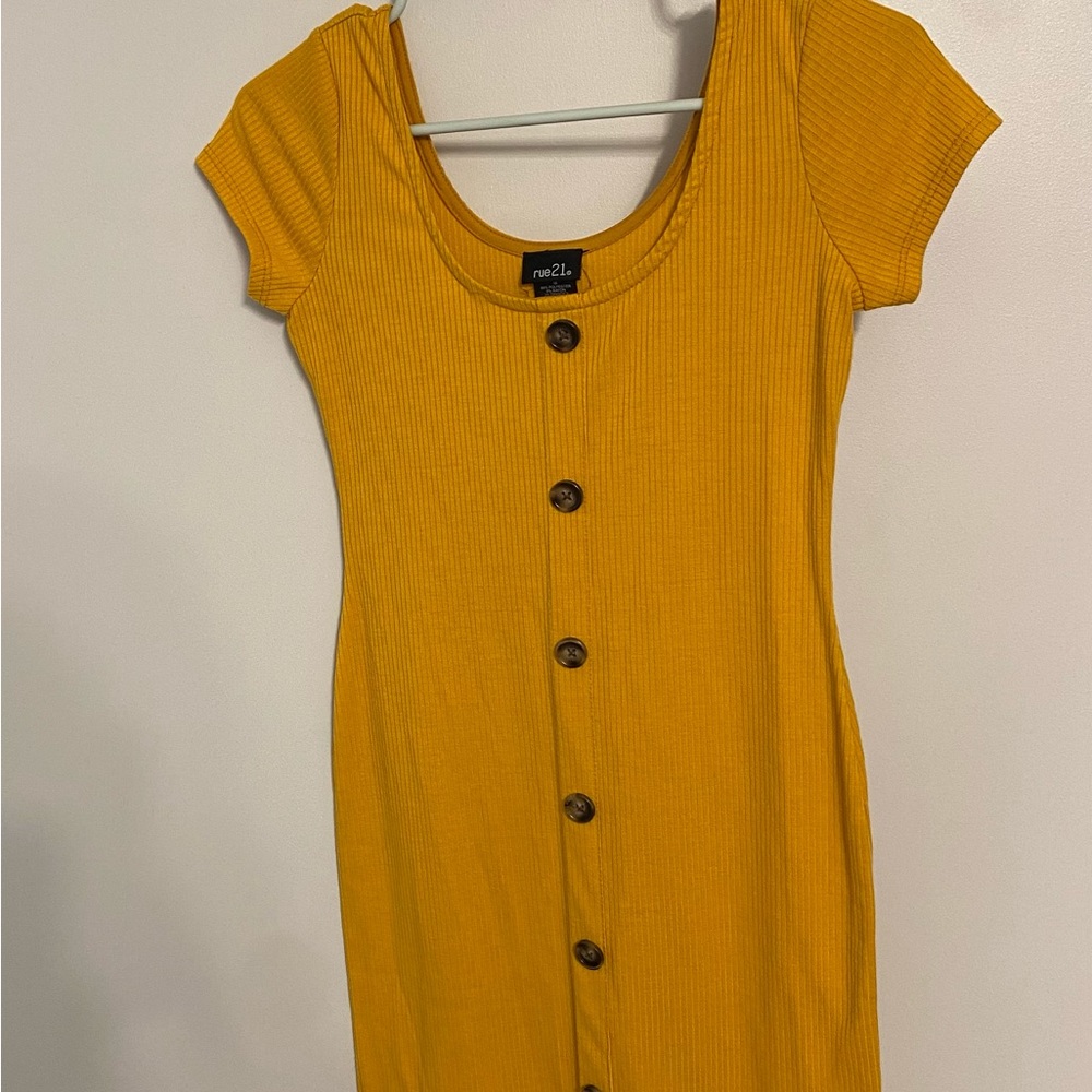 Yellow Rue 21 midi dress